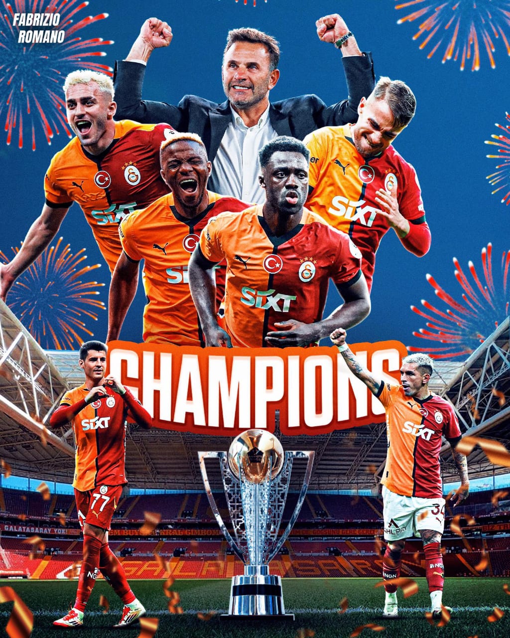 Nigerian striker Victor Osimhen played a pivotal role in Galatasaray’s triumphant 2024-2025 season, helping the club secure the Turkish Süper Lig title after a commanding 3-0 victory over Kayserispor.