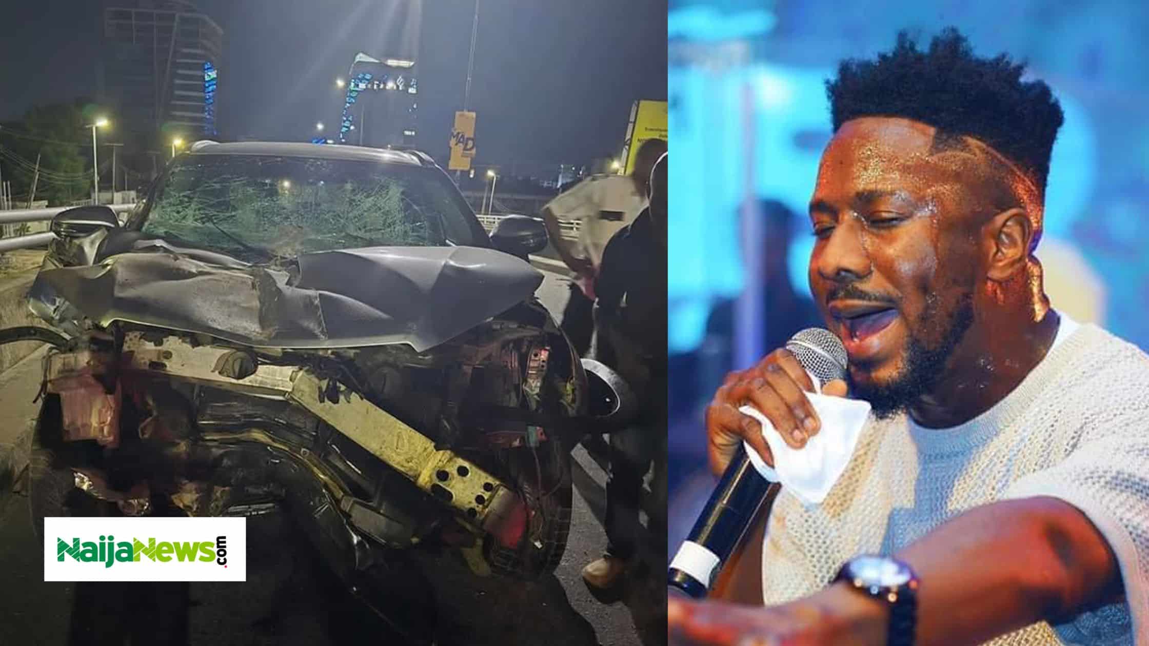 BREAKING: Gospel Singer, Peterson Okopi Cheats Death In Ghastly Car Accident [Photos]