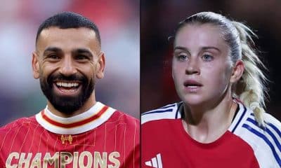 Mohamed Salah and Arsenal striker Alessia Russo