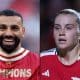 Mohamed Salah and Arsenal striker Alessia Russo