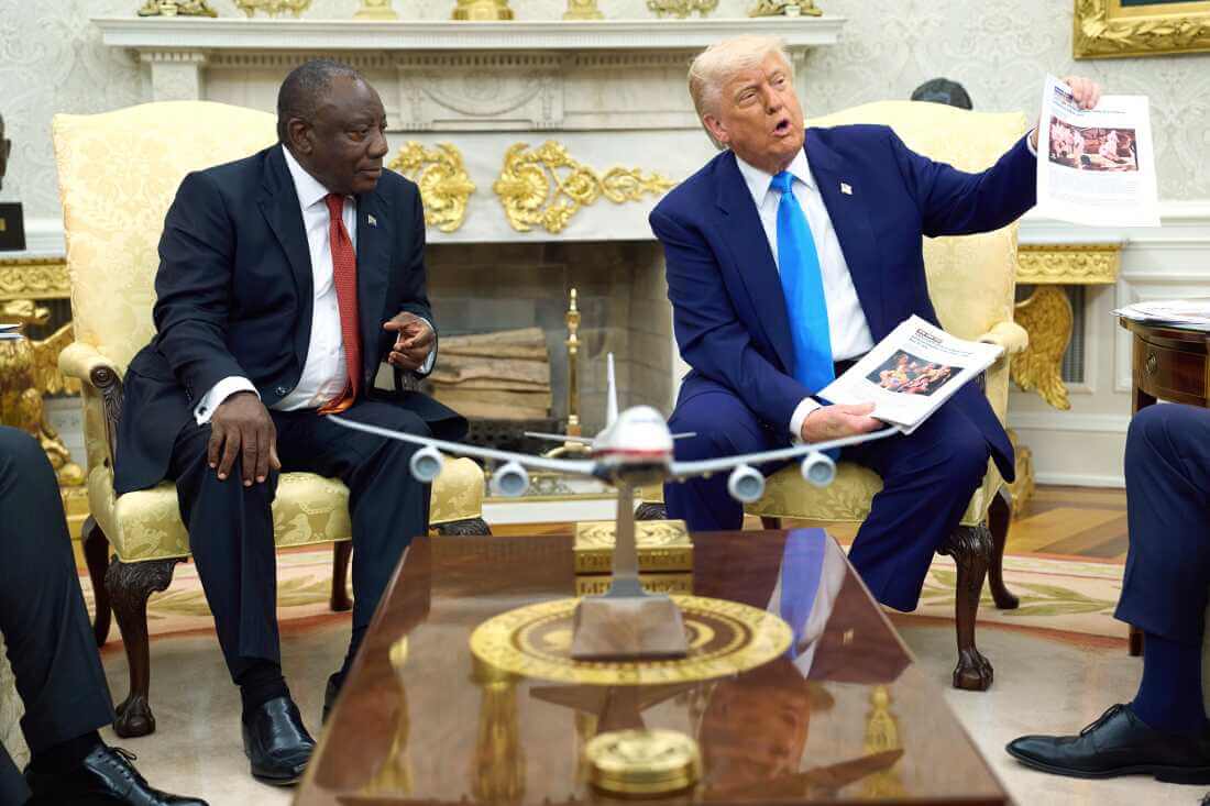 Ramaphosa Meets Trump, Refutes White Genocide Allegation