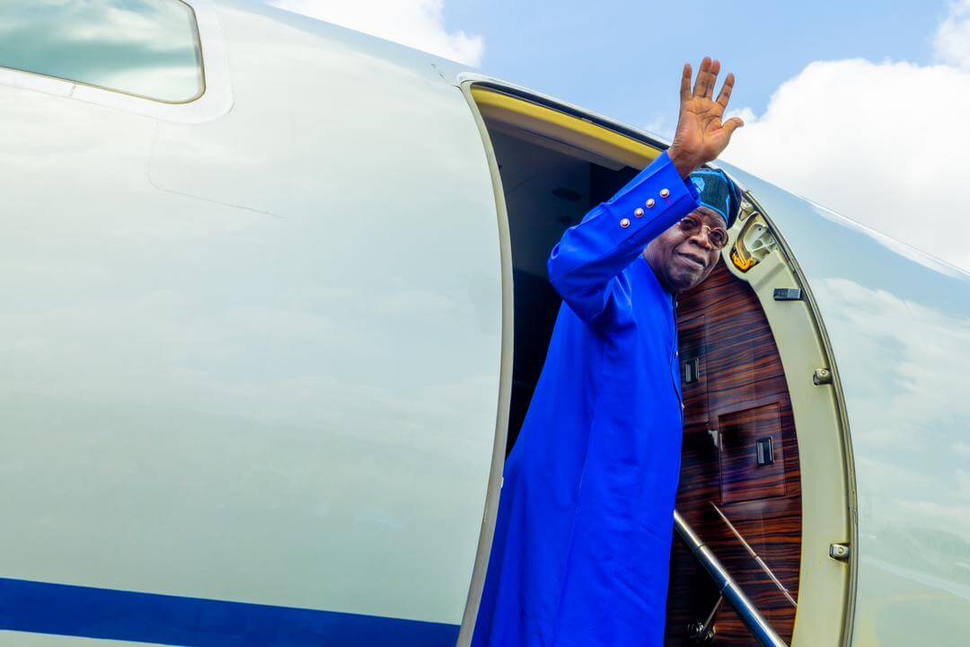 Tinubu Leaves Abuja To Mark ECOWAS 50th Anniversary
