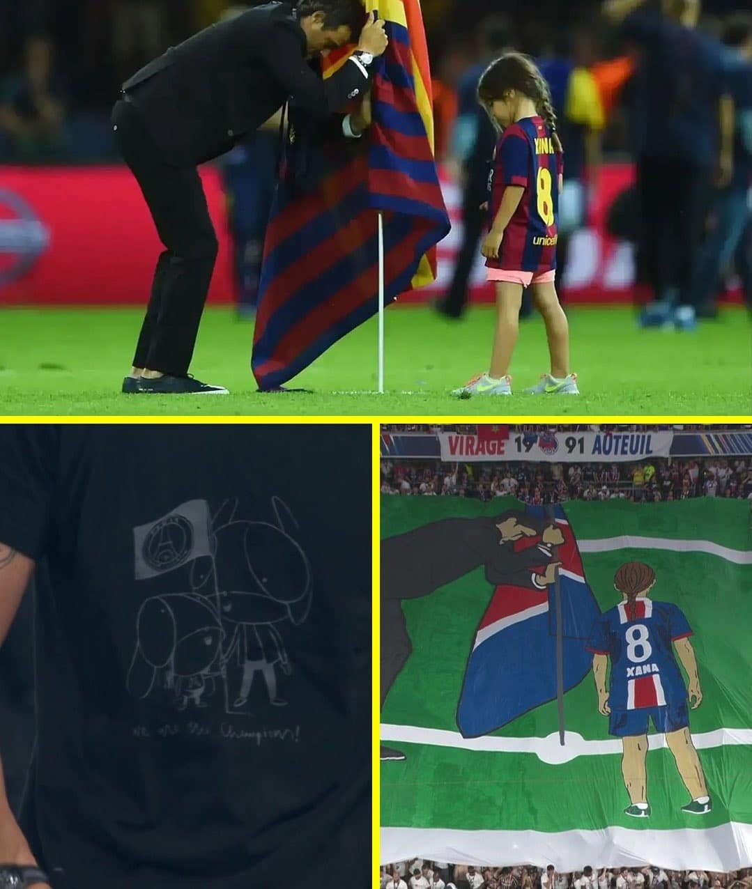 Luis Enrique and his later daughter. 