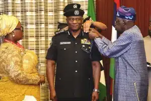 The President of Nigeria, Bola Tinubu and acting Inspector General Of Police, Tunji Disu