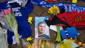 The memorial site of late Emiliano Sala