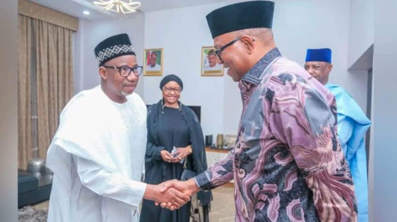 L-R Bauchi State Governor, Bala Mohammed and Former Presidential Candidate, Peter Obi