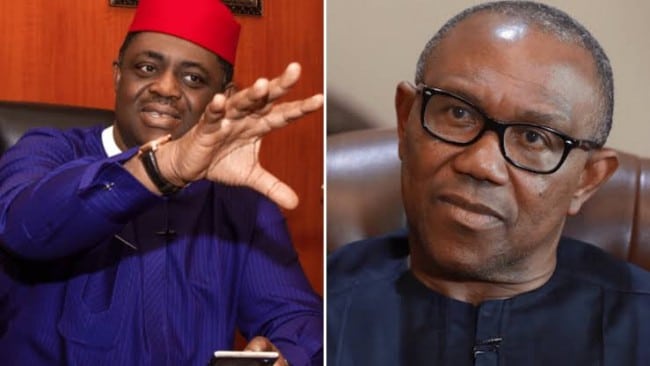 L-R Former Minister of Aviation, Femi Fani-Kayode and Peter Obi