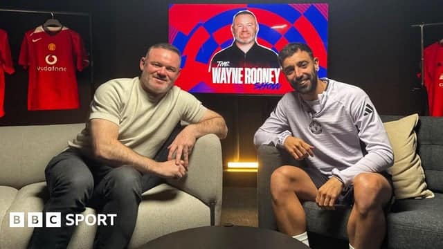Former Manchester United star, Wayne Rooney and Bruno Fernandes