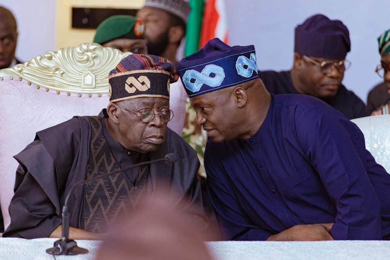 File Photo: President Bola Ahmed Tinubu and APC National Chairman Prof. Nentawe Yilwatda