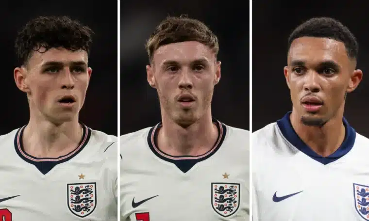 Phil Foden, Cole Palmer, and Trent Alexander-Arnold
