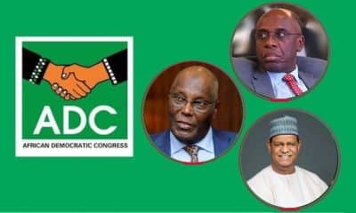 ADC presidential aspirants: Atiku Abubakar, Rotimi Amaechi and Mohammed Hayatu-Deen