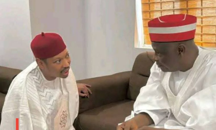 Abdulaziz Umar Ganduje with Ex-Governor of Kano, Rabiu Kwankwaso