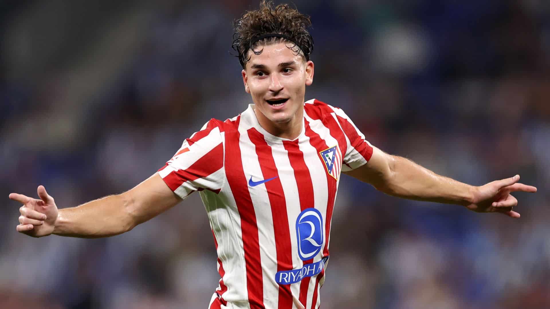 File photo of Julián Álvarez celebrating after scoring for Atletico Madrid.