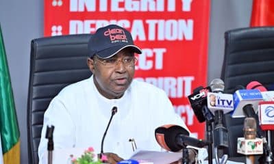 Chairman of the National Drug Law Enforcement Agency (NDLEA), Mohamed Buba Marwa at the official commissioning of the Agency’s radio station, Clean Beat 91.5FM
