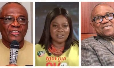L-R Bayo Onanuga, OK Movement Coordinator, Adefolaseye Adebayo and Peter Obi
