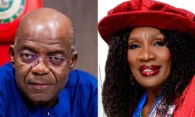 L-R Governor Alex Otti and INEC Returning Officer, Nnenna Oti