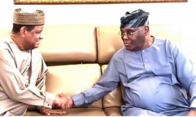 L-R Presidential Aspirant, Mohammed Hayatu-Deen and ADC Presidential Candidate, Atiku Abubakar