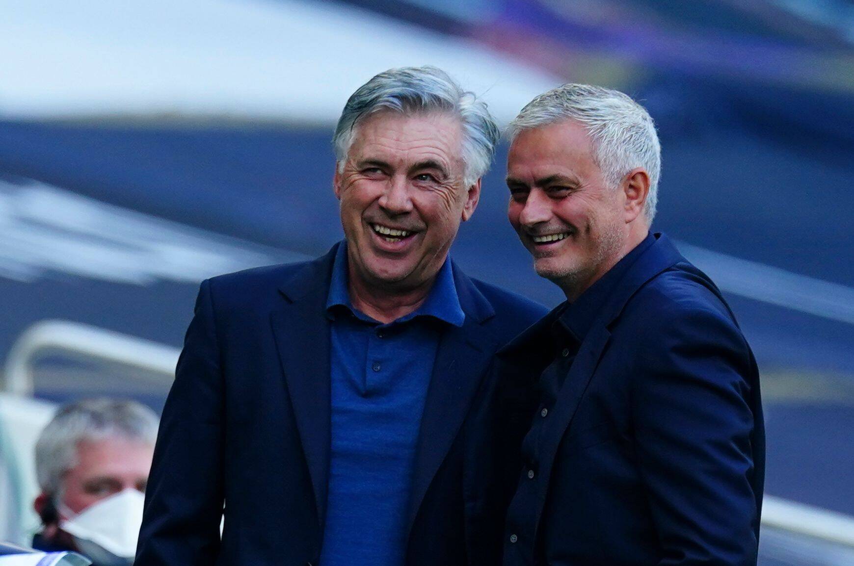 File photo of Carlo Ancelotti and Jose Mourinho