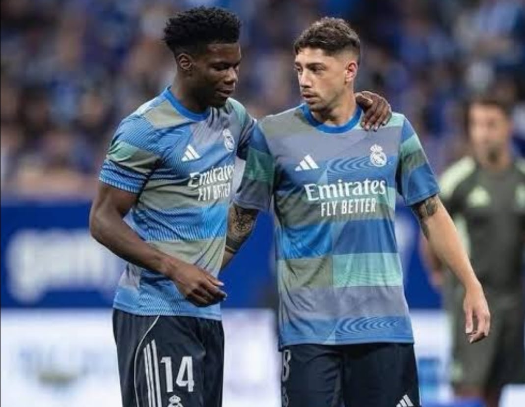 Real Madrid stars, Federico Valverde and Aurélien Tchouaméni