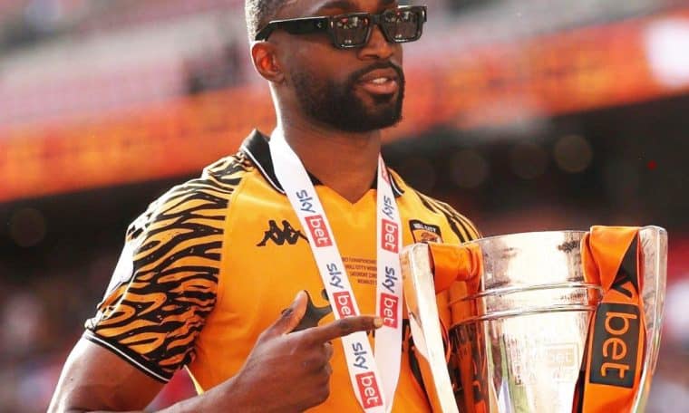 Semi Ajayi celebrates Championship play-off final win with Hull City.