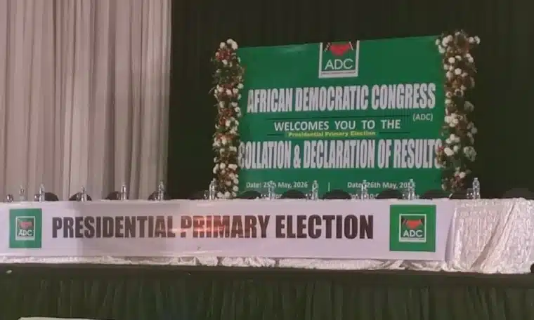 The African Democratic Congress venue for the collation results for the party’s 2027 presidential ticket. Photo credit- Dirisu Yakubu