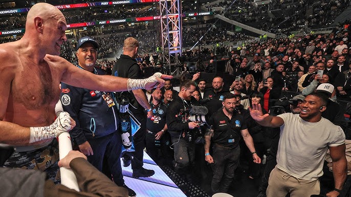 File photo of Tyson Fury and Anthony Joshua.
