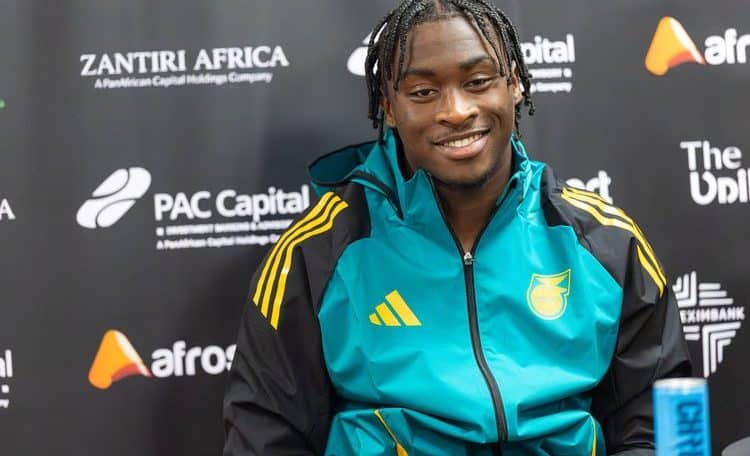 Jamaica midfielder Courtney Clarke in a post-game press conference after helping his country beat India in the Unity Cup Semi-finals on Wednesday, May 27.