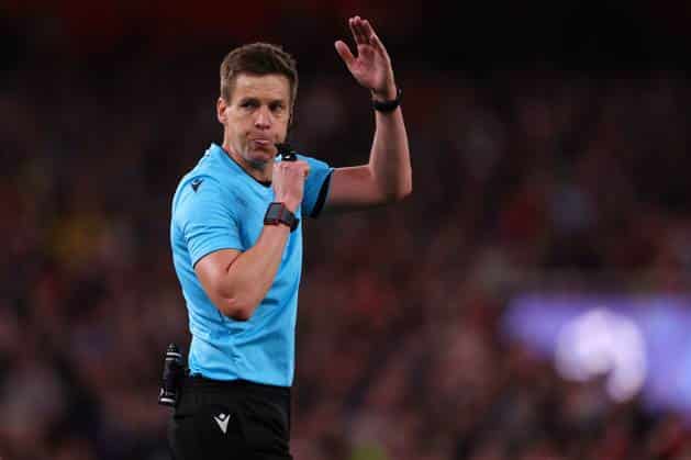 File photo of Referee Daniel Siebert officiating in a Champions League game.