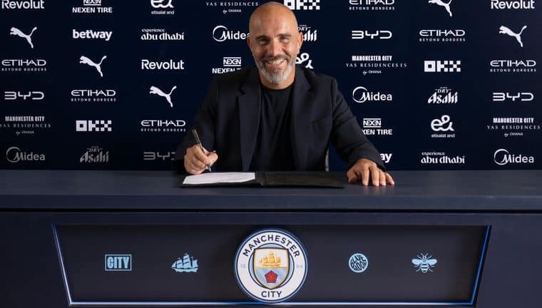 Enzo Maresca during his unveiling as Manchester City manager on Monday, June 29, 2026.