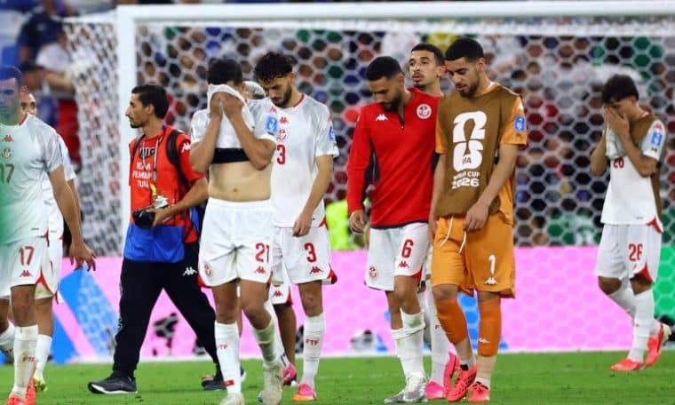 Tunisia Players in tears after sealing their exit from the 2026 FIFA World Cup.