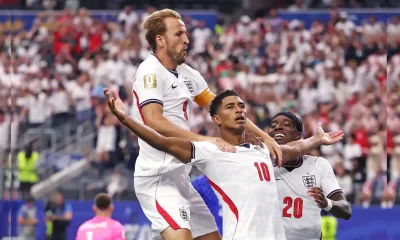Harry Kane celebrates with Jude Bellingham at the 2026 FIFA World Cup.