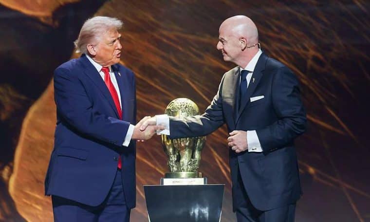 US President Donald Trump and FIFA president Gianni Infantino