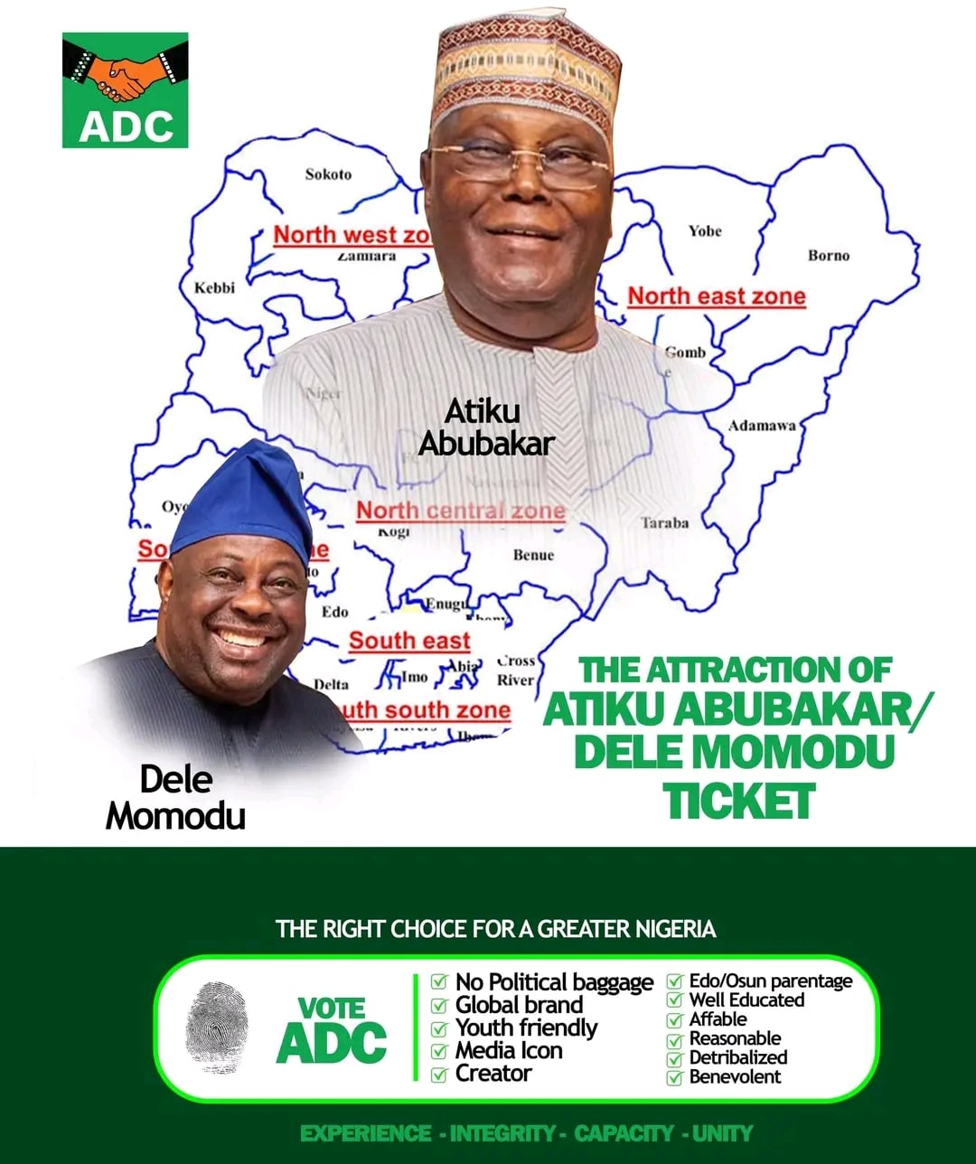 Dele Momodu and Abubakar Atiku's campaign poster
