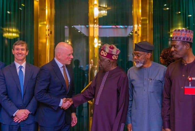 President Bola Tinubu hosts Mastercard Global Chief Executive Officer, Michael Miebach at the State House in Abuja