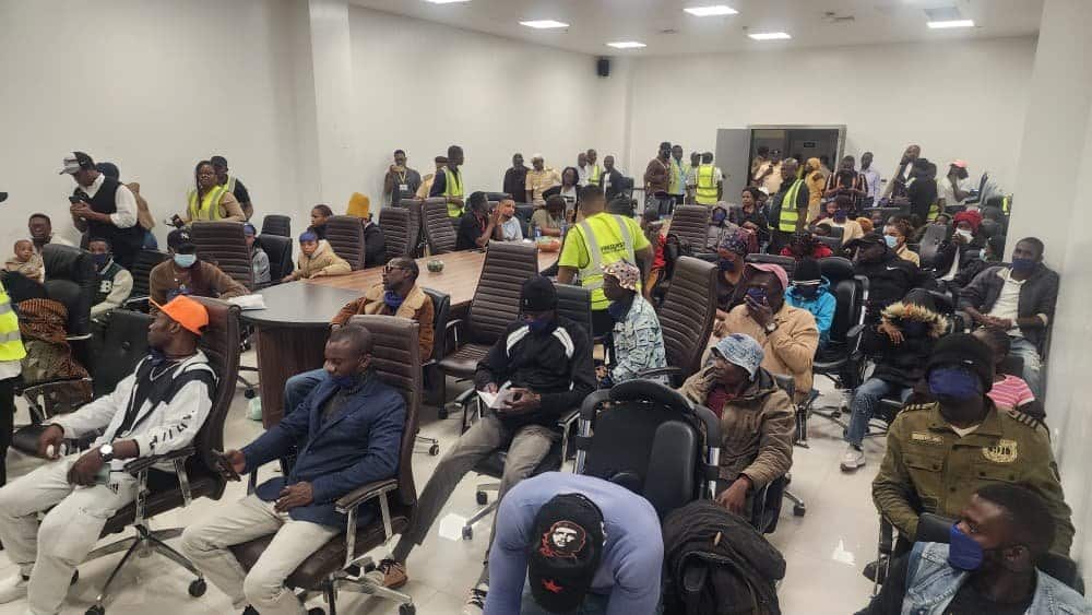 Nigerian returnees from South Africa