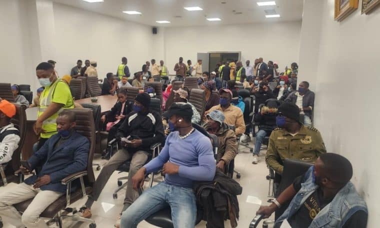 Nigerian returnees from South Africa