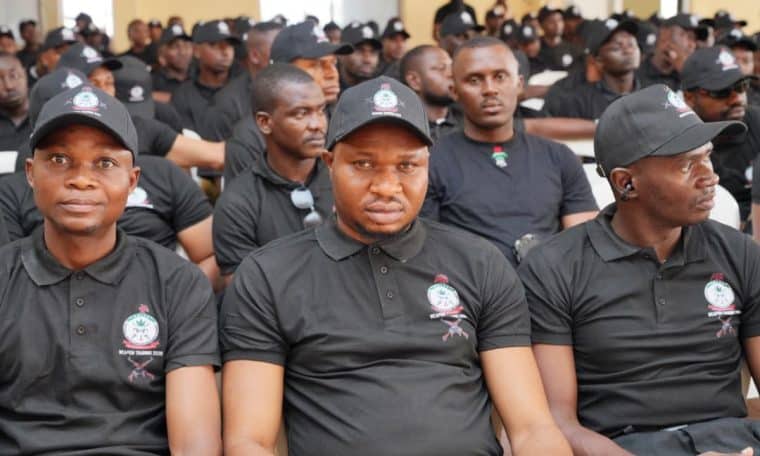 NDLEA personnel at the agency's first arms training session in Jos on Monday, June 29, 2026.