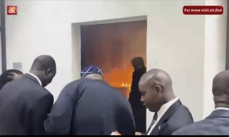 Fire incident at the Senate