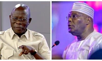 L-R Senator Adams Oshiomhole and Former Vice President, Atiku Abubakar