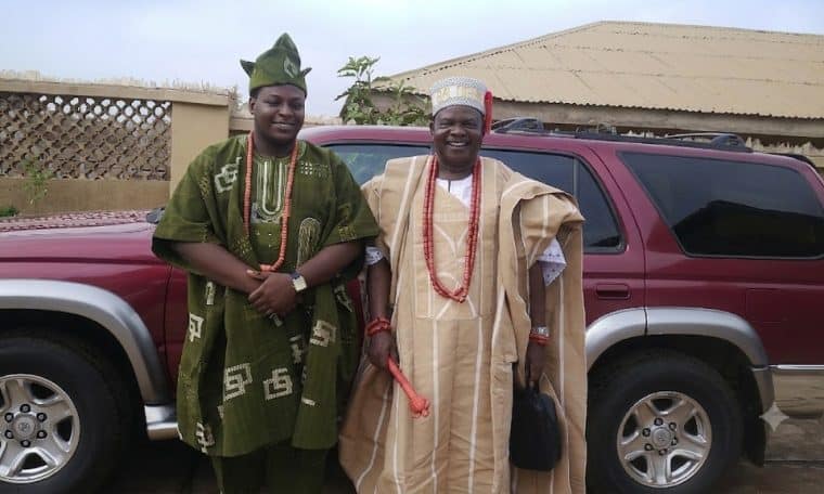 Oluwatobi Oyewo (left) with is late Dad, Kola Oyewo