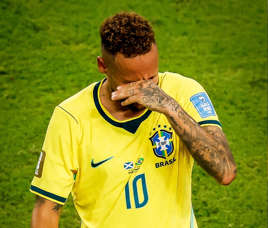 Neymar in tears after making his debut at the 2026 FIFA World Cup