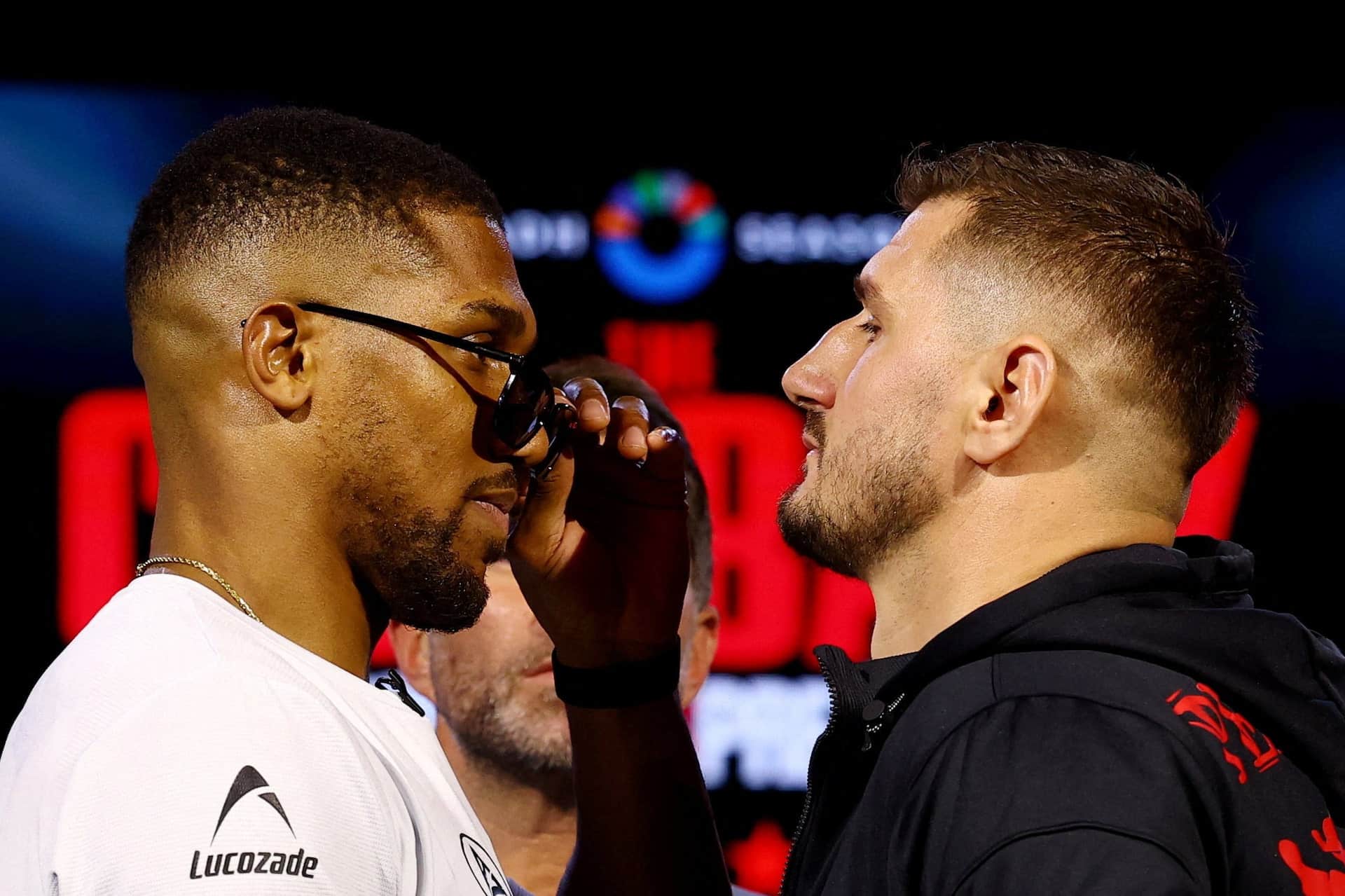 Anthony Joshua and Kristian Prenga ahead of their July clash.