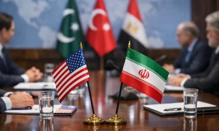 United States and Iran flag