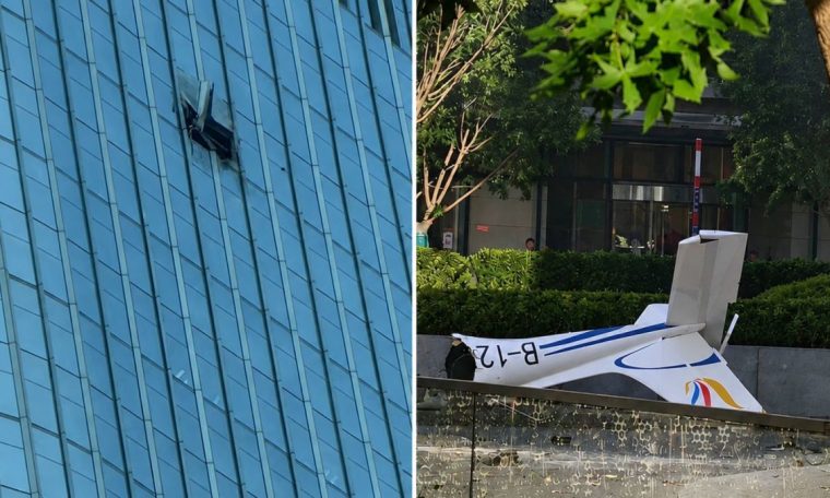 Plane crash into Beijing's tallest building