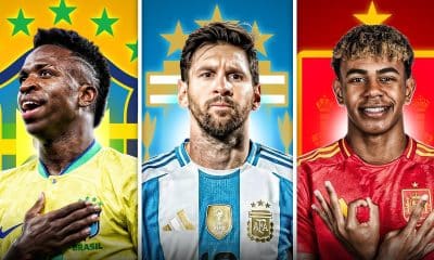 2026 FIFA World Cup stars: Vinicius Junior, Lionel Messi and Lamine Yamal.