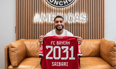 Ismael Saibari during his unveiling as Bayern Munich player.