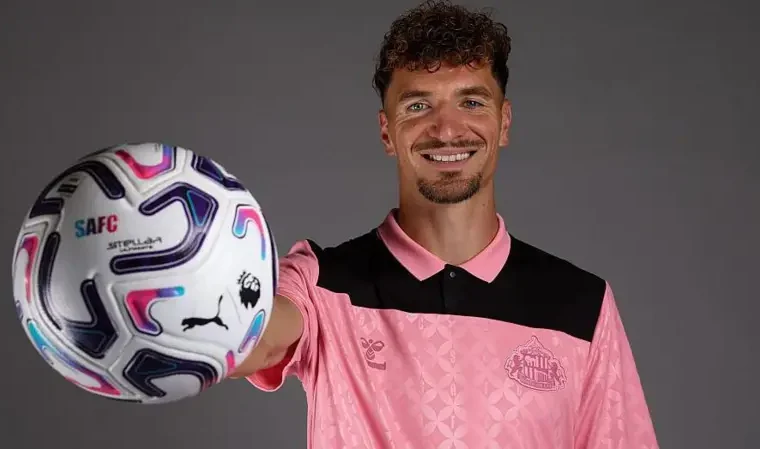 Thomas Meunier during his unveiling as a Sunderland player.