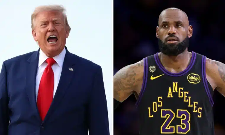 President Donald Trump and LeBron James