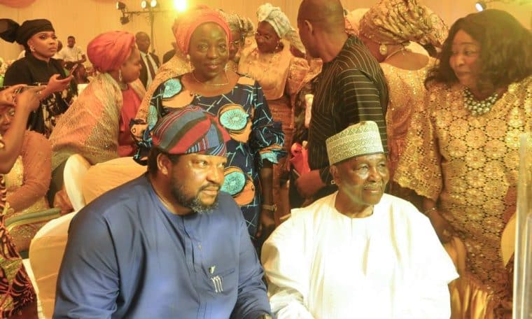 Tanimola attending a social function with former Head of State, General Yakubu Gowon (rtd).