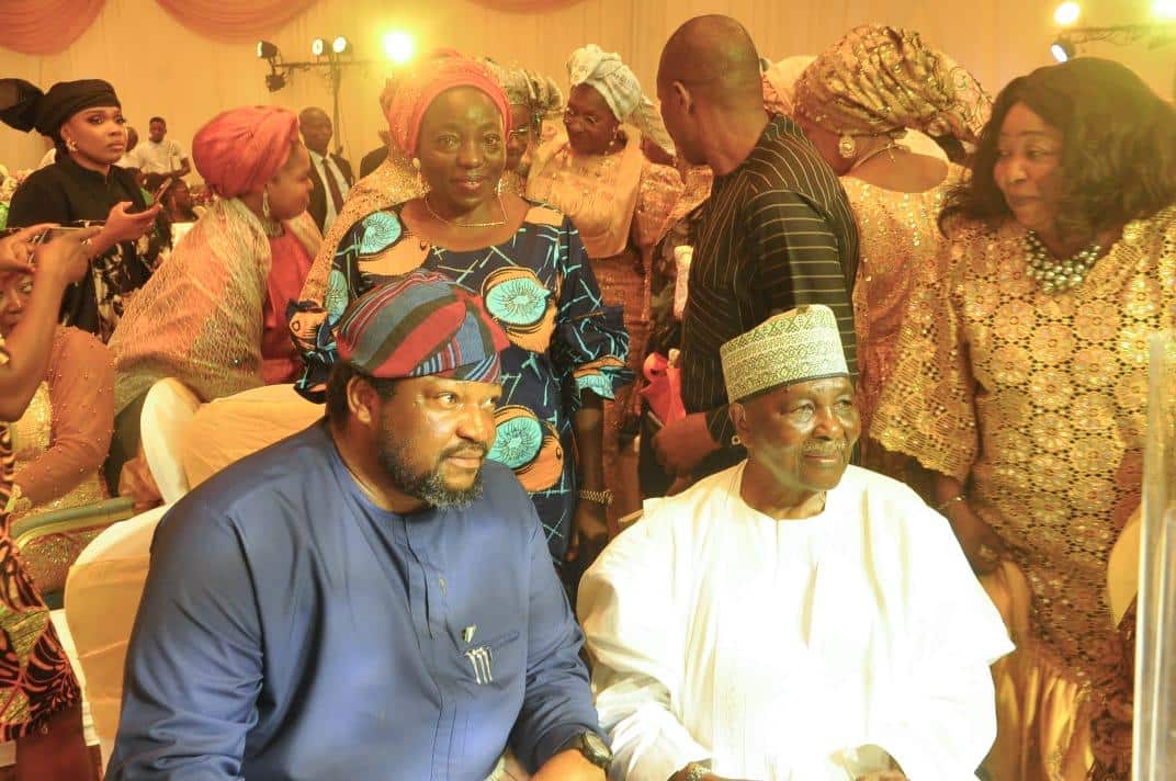 Tanimola attending a social function with former Head of State, General Yakubu Gowon (rtd).
